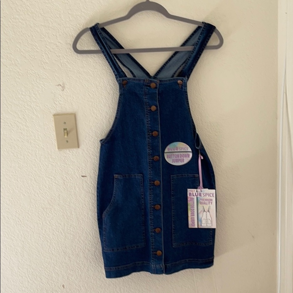 Blue button down jumper in size S never been worn